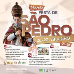 Cartaz Festa em honra de São Pedro 2026 - Maceda