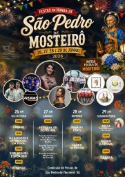 Cartaz Festa em honra de São Pedro 2026 - Mosteirô