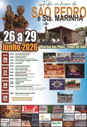 Cartaz Festa em honra de São Pedro e Sta. Marinha 2026 - Vitorino dos Piães