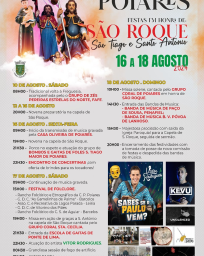 Cartaz Festa em Honra de São Roque 2024 - Poiares