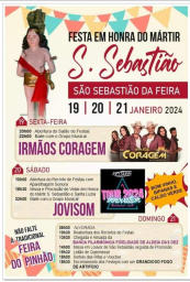 Cartaz Festa em Honra de São Sebastião 2024 - São Sebastião da Feira
