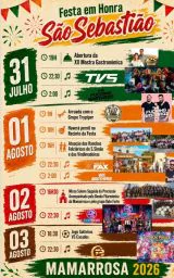Cartaz Festa em honra de São Sebastião 2026 - Mamarrosa