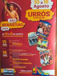 Cartaz Festa em honra de São Sebastião 2026 - Urrós