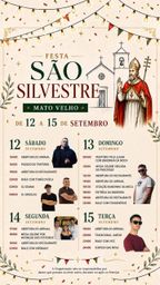 Cartaz Festa em honra de São Silvestre 2026 - Mato Velho