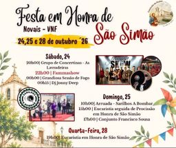 Cartaz Festa em honra de São Simão 2026 - Novais
