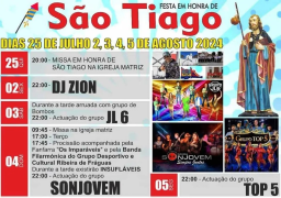 Cartaz Festa em Honra de São Tiago 2024 - Ribeira de Fráguas
