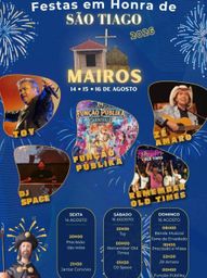Cartaz Festa em honra de São Tiago 2026 - Mairos