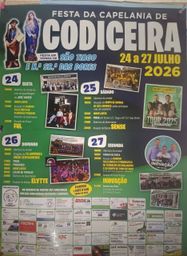 Cartaz Festa em honra de São Tiago e N.ª Sr.ª das Dores 2026 - Codiceira