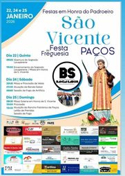 Cartaz Festa em honra de São Vicente 2026 - Paços