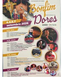 Cartaz Festa em honra de Senhor do Bonfim e Nossa Senhora das Dores 2026 - Goães