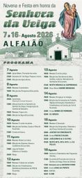 Cartaz Festa em honra de Senhora da Veiga 2026 - Alfaião