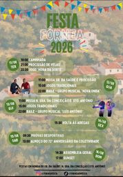 Cartaz Festa em honra de Sr. da Saúde 2026 - Fórnea