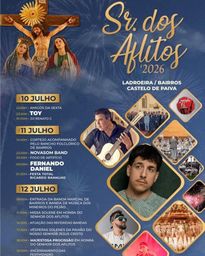 Cartaz Festa em honra de Sr. dos Aflitos 2026 - Lardoeira/Bairros
