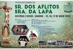 Cartaz Festa em honra de Sr. dos Aflitos Sra. da Lapa 2026 - Gestosa e Gende