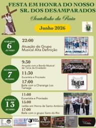 Cartaz Festa em honra de Sr. dos Desamparados 2026 - Soutelinho da Raia
