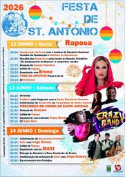 Cartaz Festa em honra de St. António 2026 - Raposa