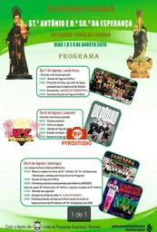 Cartaz Festa em honra de St.º António e N.ª Sr.ª da Esperança 2026 - Esperança