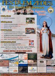 Cartaz Festa em honra de Sta. Bárbara 2026 - Zedes
