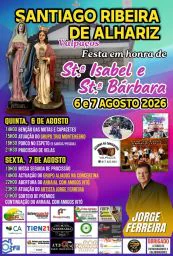 Cartaz Festa em honra de Sta. Isabel e Sta. Bárbara 2026 - Santiago Ribeira de Alhariz
