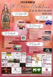 Cartaz Festa em honra de Sta. Maria Madalena 2026 - Seixo