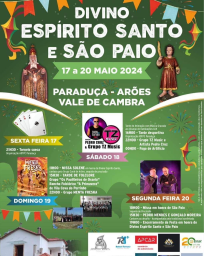 Cartaz Festa em honra do Divino Espirito Santo 2024 - Paraduça