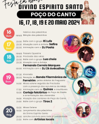 Cartaz Festa em Honra do Divino Espirito Santo 2024 - Poço do Canto