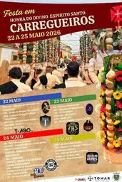 Cartaz Festa em honra do Divino Espírito Santo 2026 - Carregueiros