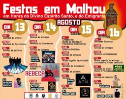 Cartaz Festa em honra do Divino Espírito Santo 2026 - Malhou