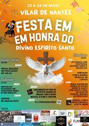 Cartaz Festa em honra do Divino Espírito Santo 2026 - Vilar de Nantes