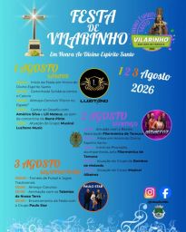 Cartaz Festa em honra do Divino Espírito Santo 2026 - Vilarinho
