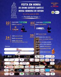 Cartaz Festa em honra do Divino Espírito Santo e Nossa Senhora do Ouvído 2026 - Paradela do Vouga