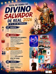 Cartaz Festa em honra do Divino Salvador 2026 - Real