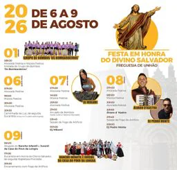Cartaz Festa em honra do Divino Salvador 2026 - Unhão