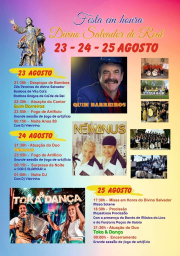 Cartaz Festa em Honra do Divino Salvador de Real 2024 - Amarante