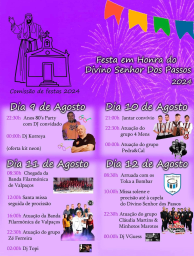 Cartaz Festa em Honra do Divino Senhor dos Passos 2024 - Arcas