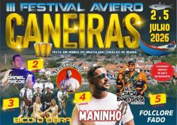Cartaz Festa em honra do Imaculado Coração de Maria 2026 - Caneiras