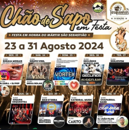 Cartaz Festa em honra do Mártir São Sebastião 2024 - Chão de Sapo