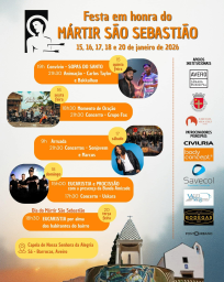 Cartaz Festa em Honra do Mártir São Sebastião 2026 - Aveiro