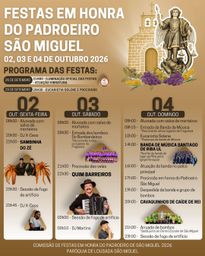 Cartaz Festa em Honra do Padroeiro São Miguel 2026 - São Miguel Lousada