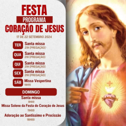 Cartaz Festa em honra do Sagrado Coração de Jesus 2024 - Crestuma