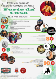 Cartaz Festa em Honra do Sagrado Coração de Jesus 2024 - Forte da Casa