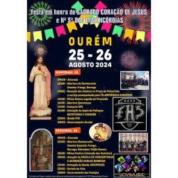 Cartaz Festa em Honra do Sagrado Coração de Jesus 2024 - Ourém