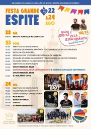 Cartaz Festa em honra do Sagrado Coração de Jesus e Nossa Senhora do Rosário 2026 - Espite