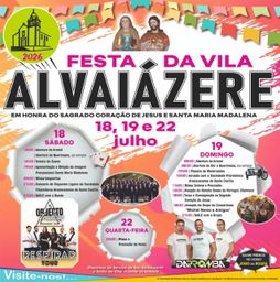Cartaz Festa em honra do Sagrado Coração de Jesus e Santa Maria Madalena 2026 - Alvaiázere