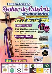Cartaz Festa em honra do Senhor do Calvário 2026 - Abrunhosa do Mato