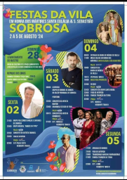 Cartaz Festa em honra dos Mártires Santa Eulália 2024 - Sobrosa