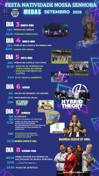 Cartaz Festa Natividade Nossa Senhora 2025 - Medas