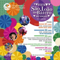 Cartaz Festa São João no Bairro 2026 - São Gonçalo