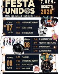 Cartaz Festa Unidos 2026 - Casal dos Claros e Coucinheira