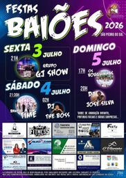 Cartaz Festas Baiões 2026 - São Pedro do Sul
